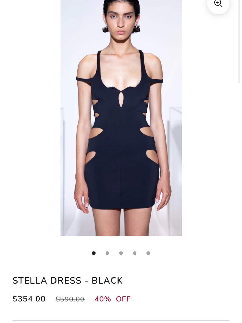 Stella Black Cutout Mini Dress